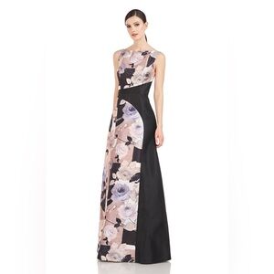 Kay Unger Rosabella Floral Sleeveless A-Line Gown
